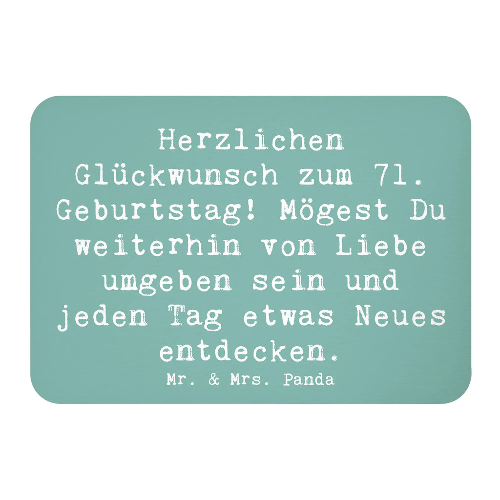 Magnet Spruch 71. Geburtstag Freude Kühlschrankmagnet, Pinnwandmagnet, Souvenir Magnet, Motivmagnete, Dekomagnet, Whiteboard Magnet, Notiz Magnet, Kühlschrank Dekoration, Geburtstag, Geburtstagsgeschenk, Geschenk