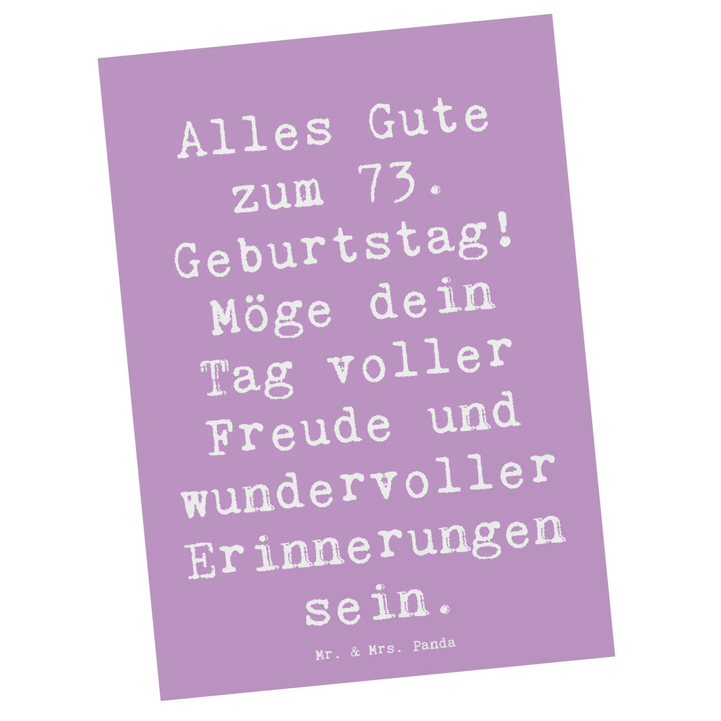 Postkarte Spruch 73. Geburtstag Freude Postkarte, Karte, Geschenkkarte, Grußkarte, Einladung, Ansichtskarte, Geburtstagskarte, Einladungskarte, Dankeskarte, Ansichtskarten, Einladung Geburtstag, Einladungskarten Geburtstag, Geburtstag, Geburtstagsgeschenk, Geschenk