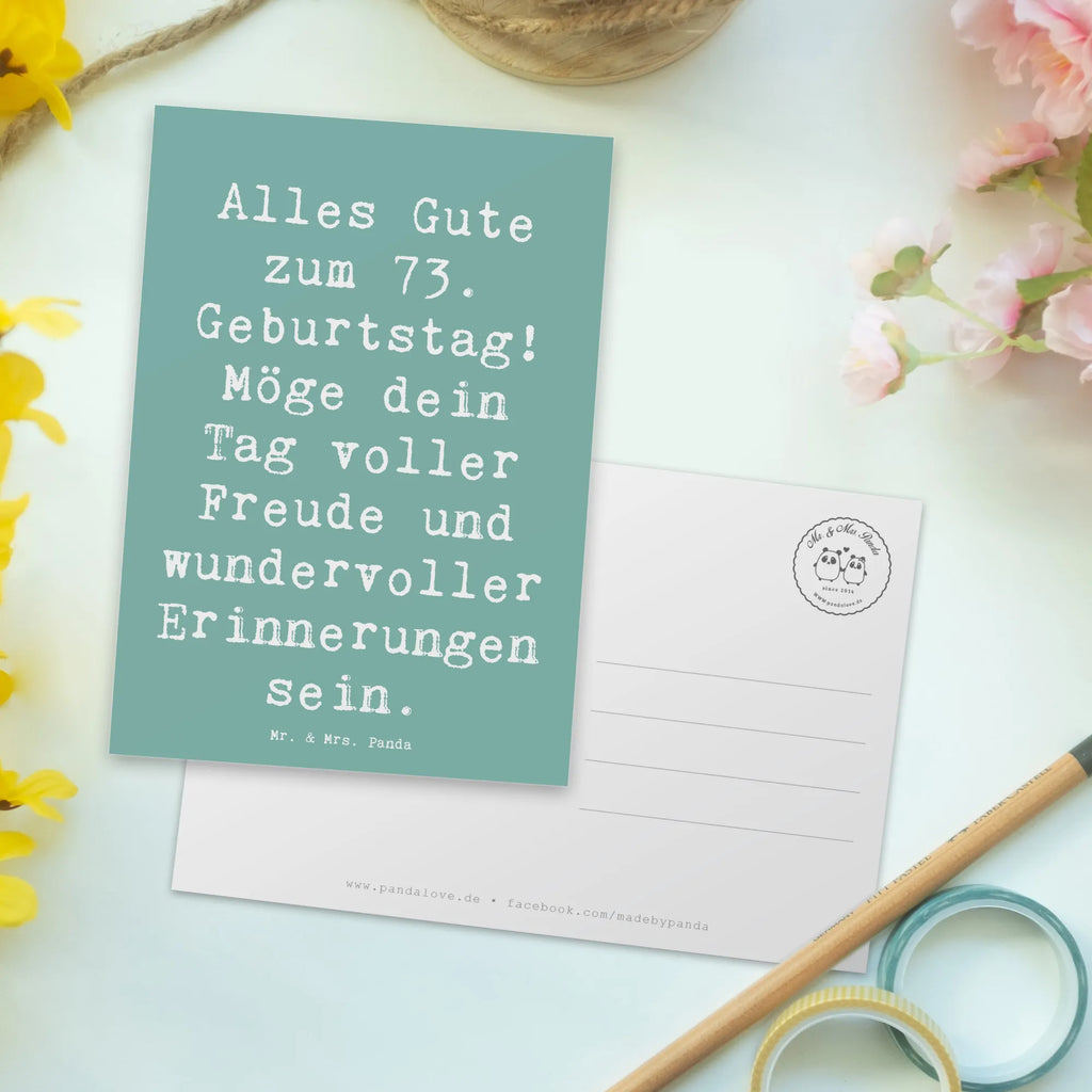 Postkarte Spruch 73. Geburtstag Freude Postkarte, Karte, Geschenkkarte, Grußkarte, Einladung, Ansichtskarte, Geburtstagskarte, Einladungskarte, Dankeskarte, Ansichtskarten, Einladung Geburtstag, Einladungskarten Geburtstag, Geburtstag, Geburtstagsgeschenk, Geschenk