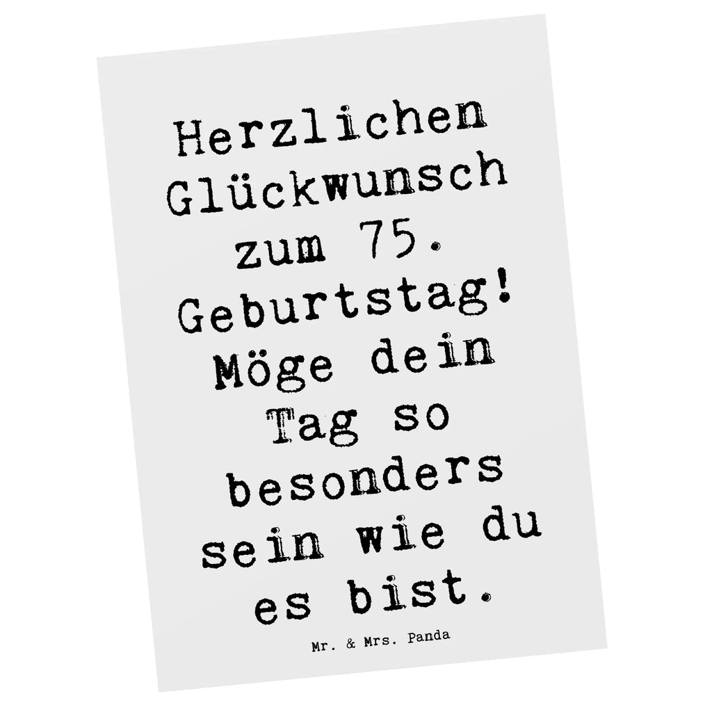 Postkarte Spruch 75. Geburtstag Glückwünsche Postkarte, Karte, Geschenkkarte, Grußkarte, Einladung, Ansichtskarte, Geburtstagskarte, Einladungskarte, Dankeskarte, Ansichtskarten, Einladung Geburtstag, Einladungskarten Geburtstag, Geburtstag, Geburtstagsgeschenk, Geschenk