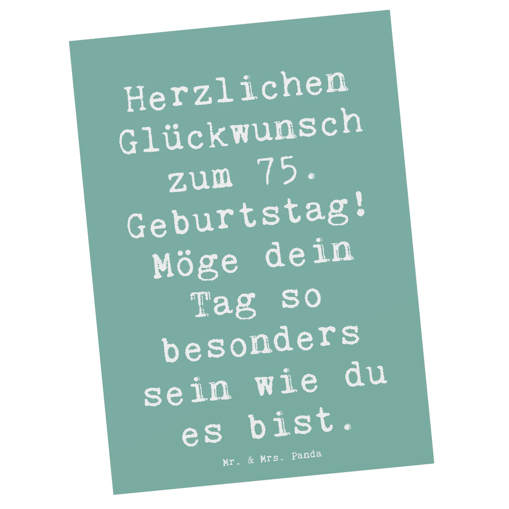 Postkarte Spruch 75. Geburtstag Glückwünsche Postkarte, Karte, Geschenkkarte, Grußkarte, Einladung, Ansichtskarte, Geburtstagskarte, Einladungskarte, Dankeskarte, Ansichtskarten, Einladung Geburtstag, Einladungskarten Geburtstag, Geburtstag, Geburtstagsgeschenk, Geschenk