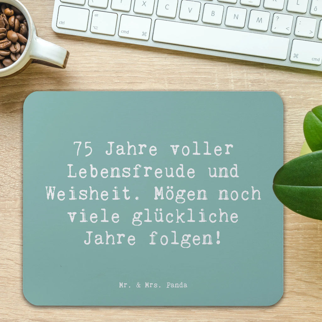 Mauspad Spruch 75. Geburtstag Lebensfreude Mousepad, Computer zubehör, Büroausstattung, PC Zubehör, Arbeitszimmer, Mauspad, Einzigartiges Mauspad, Designer Mauspad, Mausunterlage, Mauspad Büro, Geburtstag, Geburtstagsgeschenk, Geschenk