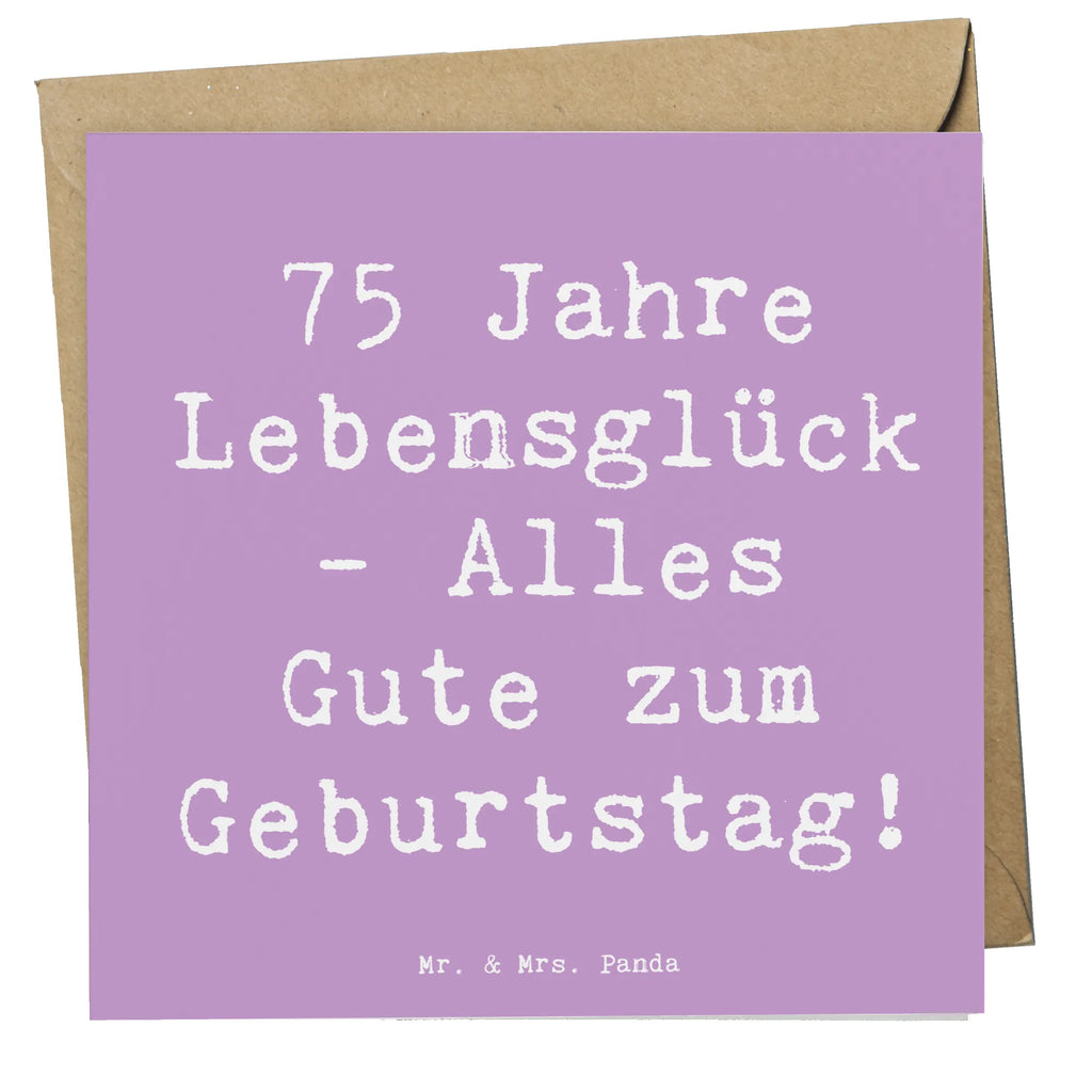 Deluxe Karte Spruch 75. Geburtstag Karte, Grußkarte, Klappkarte, Einladungskarte, Glückwunschkarte, Hochzeitskarte, Geburtstagskarte, Hochwertige Grußkarte, Hochwertige Klappkarte, Geburtstag, Geburtstagsgeschenk, Geschenk