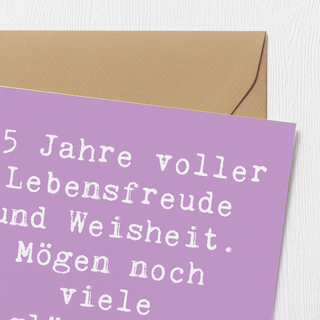 Deluxe Karte Spruch 75. Geburtstag Lebensfreude Karte, Grußkarte, Klappkarte, Einladungskarte, Glückwunschkarte, Hochzeitskarte, Geburtstagskarte, Hochwertige Grußkarte, Hochwertige Klappkarte, Geburtstag, Geburtstagsgeschenk, Geschenk