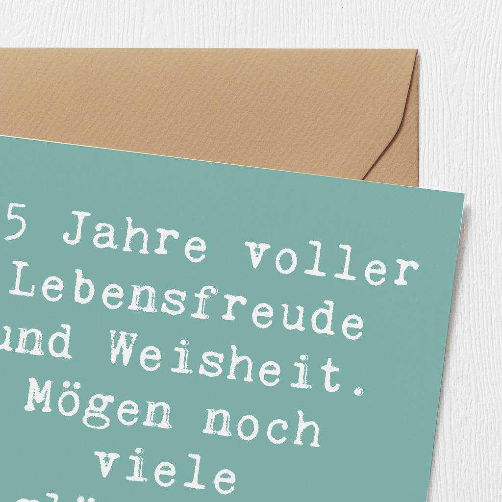 Deluxe Karte Spruch 75. Geburtstag Lebensfreude Karte, Grußkarte, Klappkarte, Einladungskarte, Glückwunschkarte, Hochzeitskarte, Geburtstagskarte, Hochwertige Grußkarte, Hochwertige Klappkarte, Geburtstag, Geburtstagsgeschenk, Geschenk