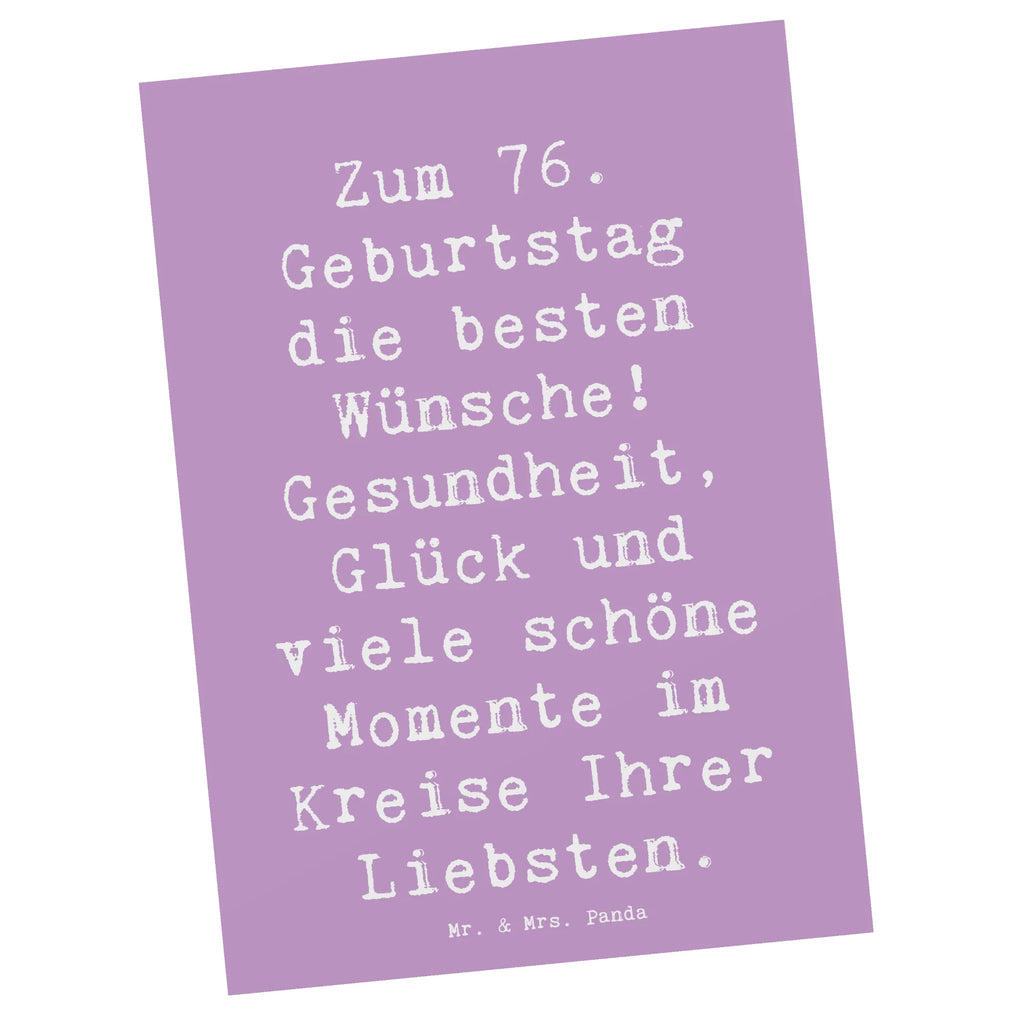 Postkarte Spruch 76. Geburtstag Postkarte, Karte, Geschenkkarte, Grußkarte, Einladung, Ansichtskarte, Geburtstagskarte, Einladungskarte, Dankeskarte, Ansichtskarten, Einladung Geburtstag, Einladungskarten Geburtstag, Geburtstag, Geburtstagsgeschenk, Geschenk