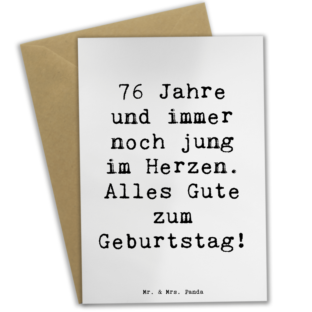 Grußkarte Spruch 76. Geburtstag Herzjung Grußkarte, Klappkarte, Einladungskarte, Glückwunschkarte, Hochzeitskarte, Geburtstagskarte, Karte, Ansichtskarten, Geburtstag, Geburtstagsgeschenk, Geschenk