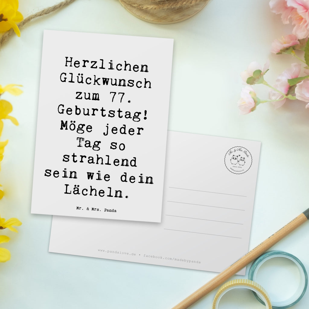 Postkarte Spruch 77. Geburtstag Strahlen Postkarte, Karte, Geschenkkarte, Grußkarte, Einladung, Ansichtskarte, Geburtstagskarte, Einladungskarte, Dankeskarte, Ansichtskarten, Einladung Geburtstag, Einladungskarten Geburtstag, Geburtstag, Geburtstagsgeschenk, Geschenk