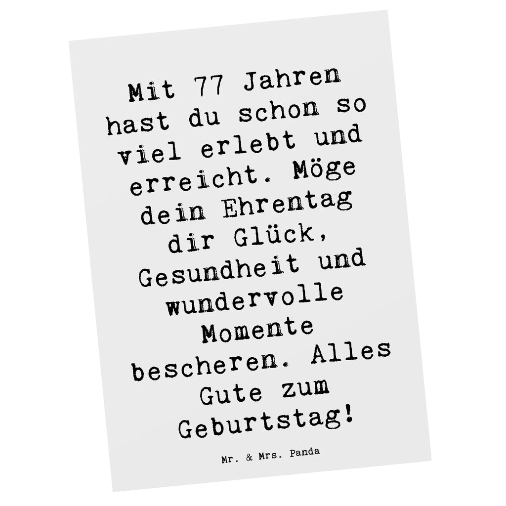 Postkarte Spruch 77. Geburtstag Glückwunsch Postkarte, Karte, Geschenkkarte, Grußkarte, Einladung, Ansichtskarte, Geburtstagskarte, Einladungskarte, Dankeskarte, Ansichtskarten, Einladung Geburtstag, Einladungskarten Geburtstag, Geburtstag, Geburtstagsgeschenk, Geschenk