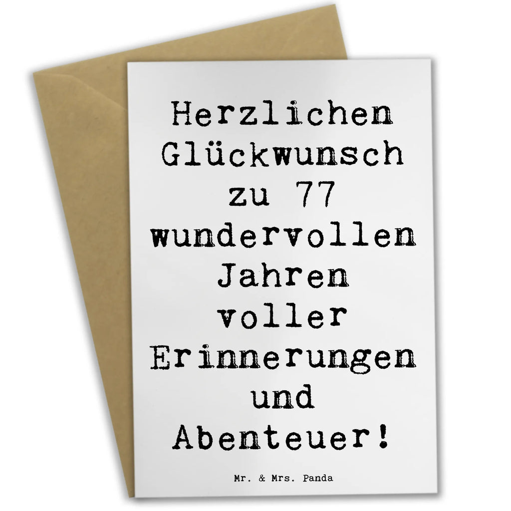 Grußkarte Spruch 77. Geburtstag Grußkarte, Klappkarte, Einladungskarte, Glückwunschkarte, Hochzeitskarte, Geburtstagskarte, Karte, Ansichtskarten, Geburtstag, Geburtstagsgeschenk, Geschenk