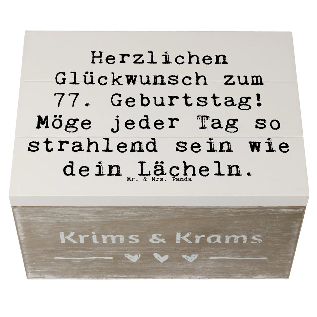 Holzkiste Spruch 77. Geburtstag Strahlen Holzkiste, Kiste, Schatzkiste, Truhe, Schatulle, XXL, Erinnerungsbox, Erinnerungskiste, Dekokiste, Aufbewahrungsbox, Geschenkbox, Geschenkdose, Geburtstag, Geburtstagsgeschenk, Geschenk