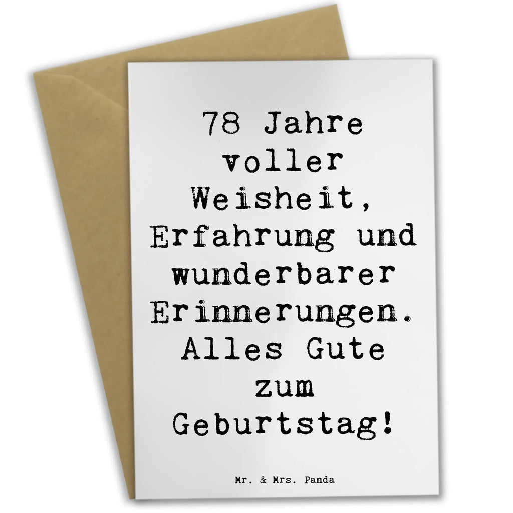 Grußkarte Spruch 78. Geburtstag Grußkarte, Klappkarte, Einladungskarte, Glückwunschkarte, Hochzeitskarte, Geburtstagskarte, Karte, Ansichtskarten, Geburtstag, Geburtstagsgeschenk, Geschenk