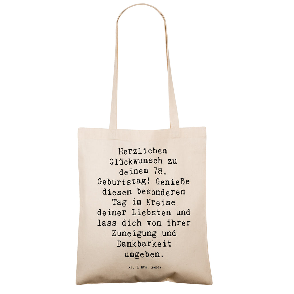 Tragetasche Spruch 78. Geburtstag Beuteltasche, Beutel, Einkaufstasche, Jutebeutel, Stoffbeutel, Tasche, Shopper, Umhängetasche, Strandtasche, Schultertasche, Stofftasche, Tragetasche, Badetasche, Jutetasche, Einkaufstüte, Laptoptasche, Geburtstag, Geburtstagsgeschenk, Geschenk