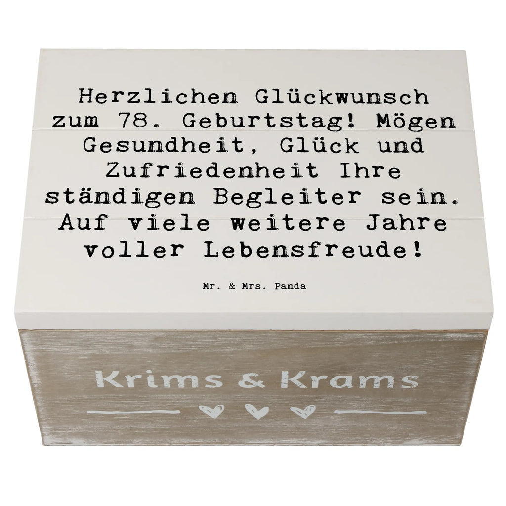 Holzkiste Spruch 78. Geburtstag Holzkiste, Kiste, Schatzkiste, Truhe, Schatulle, XXL, Erinnerungsbox, Erinnerungskiste, Dekokiste, Aufbewahrungsbox, Geschenkbox, Geschenkdose, Geburtstag, Geburtstagsgeschenk, Geschenk