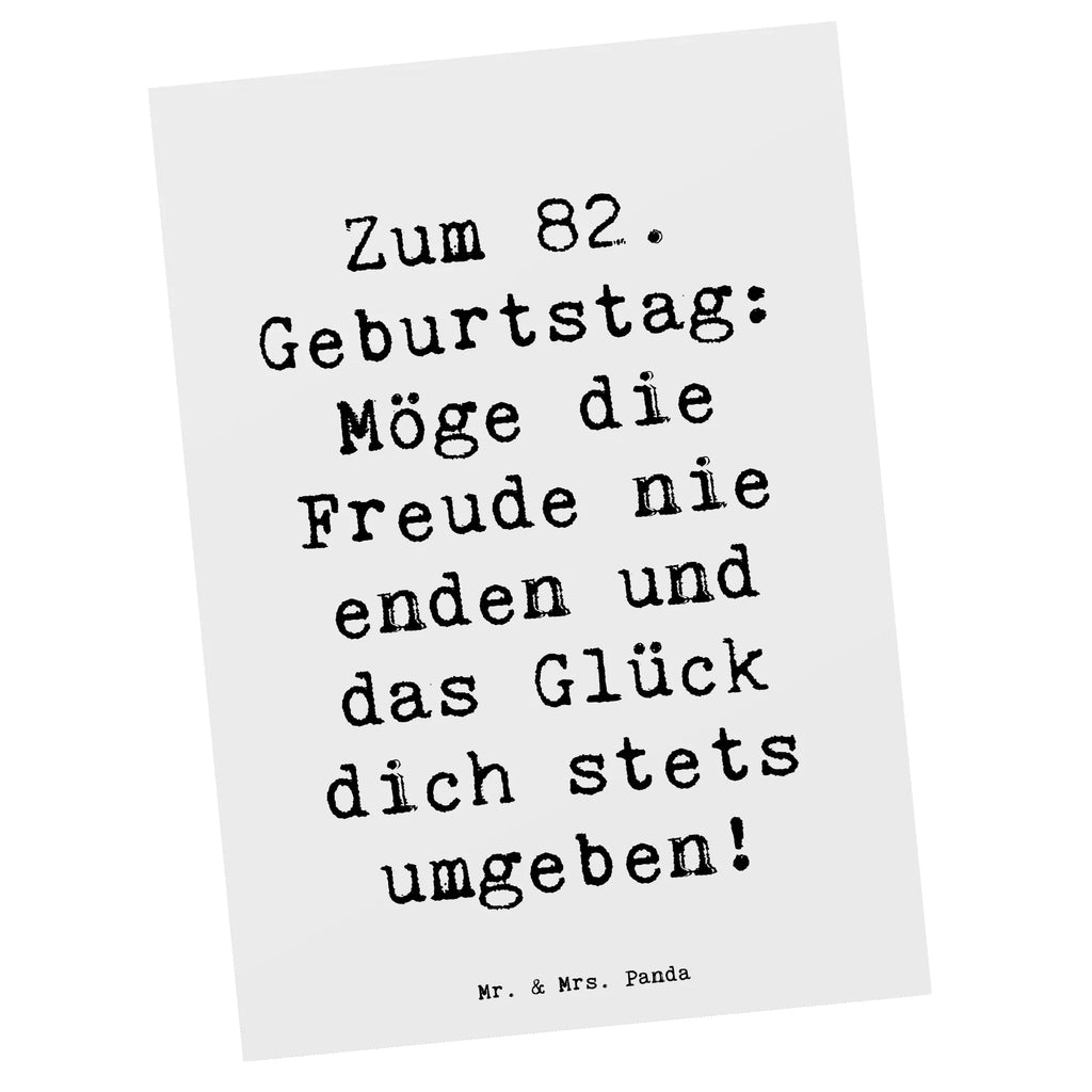 Postkarte Spruch 82. Geburtstag Freude Postkarte, Karte, Geschenkkarte, Grußkarte, Einladung, Ansichtskarte, Geburtstagskarte, Einladungskarte, Dankeskarte, Ansichtskarten, Einladung Geburtstag, Einladungskarten Geburtstag, Geburtstag, Geburtstagsgeschenk, Geschenk