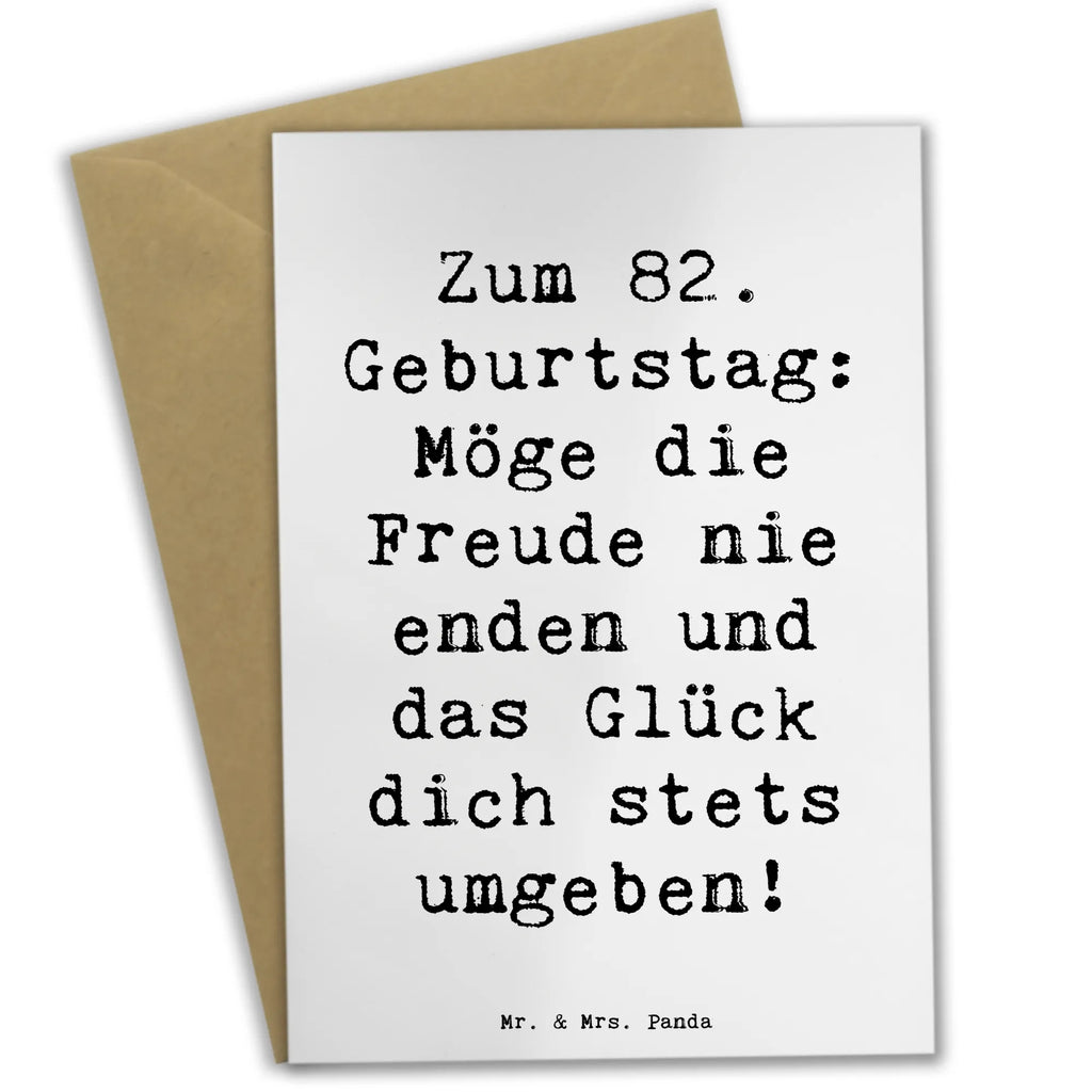 Grußkarte Spruch 82. Geburtstag Freude Grußkarte, Klappkarte, Einladungskarte, Glückwunschkarte, Hochzeitskarte, Geburtstagskarte, Karte, Ansichtskarten, Geburtstag, Geburtstagsgeschenk, Geschenk