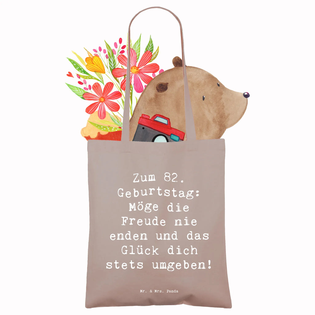 Tragetasche Spruch 82. Geburtstag Freude Beuteltasche, Beutel, Einkaufstasche, Jutebeutel, Stoffbeutel, Tasche, Shopper, Umhängetasche, Strandtasche, Schultertasche, Stofftasche, Tragetasche, Badetasche, Jutetasche, Einkaufstüte, Laptoptasche, Geburtstag, Geburtstagsgeschenk, Geschenk