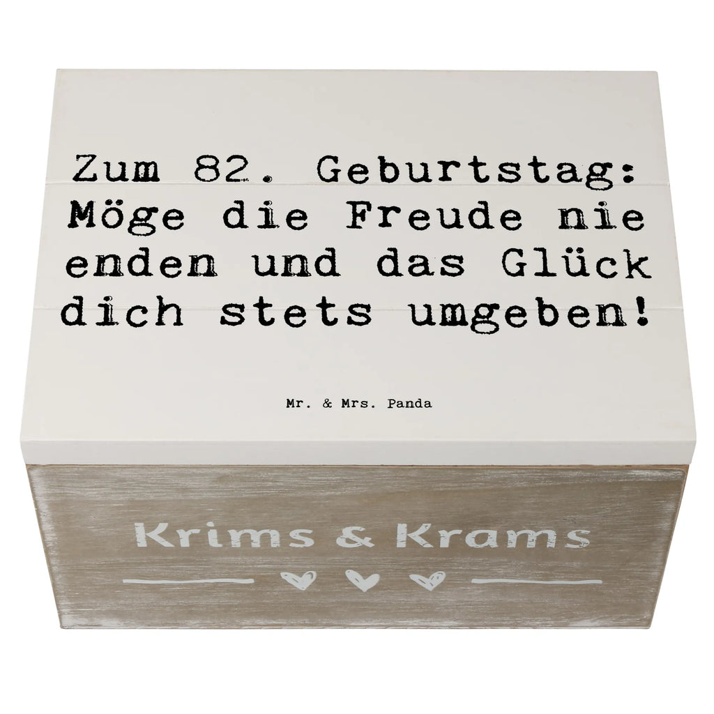 Holzkiste Spruch 82. Geburtstag Freude Holzkiste, Kiste, Schatzkiste, Truhe, Schatulle, XXL, Erinnerungsbox, Erinnerungskiste, Dekokiste, Aufbewahrungsbox, Geschenkbox, Geschenkdose, Geburtstag, Geburtstagsgeschenk, Geschenk