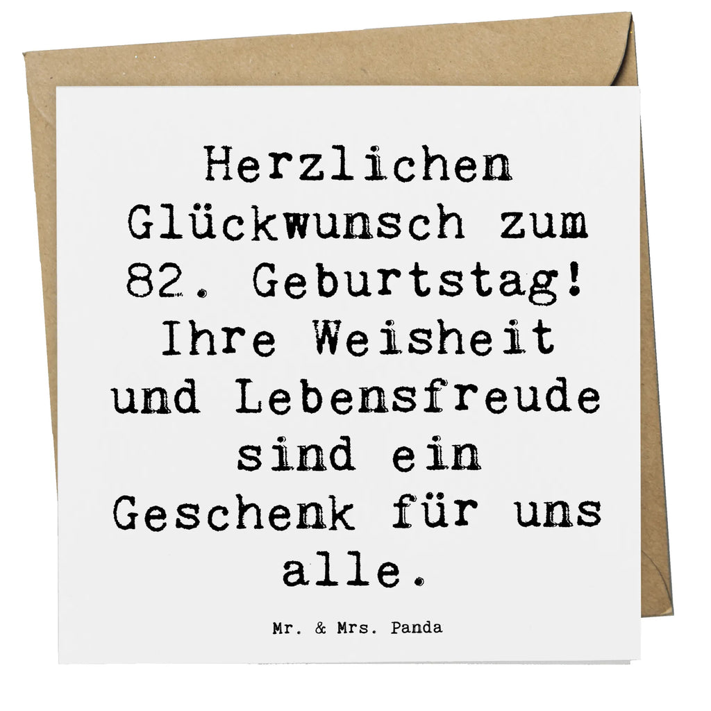 Deluxe Karte Spruch 82. Geburtstag Karte, Grußkarte, Klappkarte, Einladungskarte, Glückwunschkarte, Hochzeitskarte, Geburtstagskarte, Hochwertige Grußkarte, Hochwertige Klappkarte, Geburtstag, Geburtstagsgeschenk, Geschenk