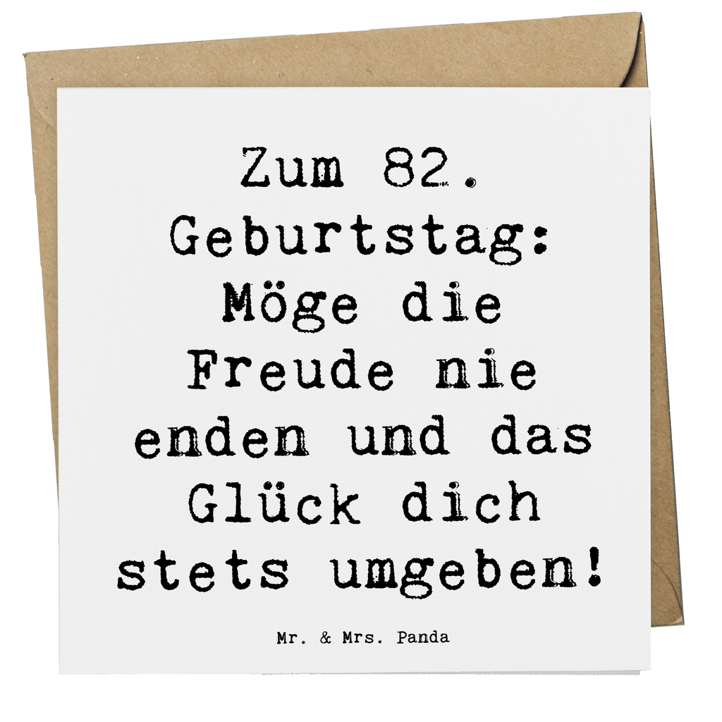 Deluxe Karte Spruch 82. Geburtstag Freude Karte, Grußkarte, Klappkarte, Einladungskarte, Glückwunschkarte, Hochzeitskarte, Geburtstagskarte, Hochwertige Grußkarte, Hochwertige Klappkarte, Geburtstag, Geburtstagsgeschenk, Geschenk