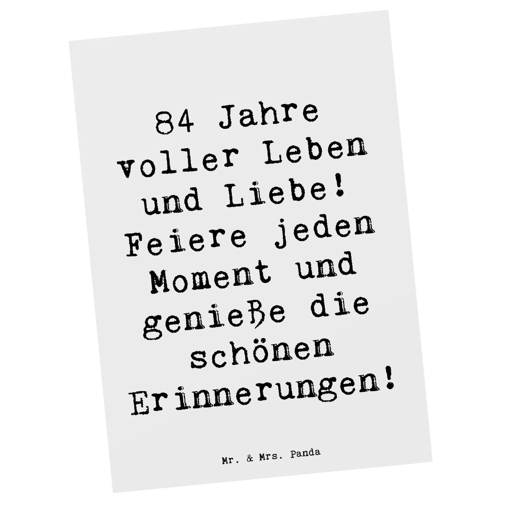 Postkarte Spruch 84. Geburtstag Leben und Liebe Postkarte, Karte, Geschenkkarte, Grußkarte, Einladung, Ansichtskarte, Geburtstagskarte, Einladungskarte, Dankeskarte, Ansichtskarten, Einladung Geburtstag, Einladungskarten Geburtstag, Geburtstag, Geburtstagsgeschenk, Geschenk