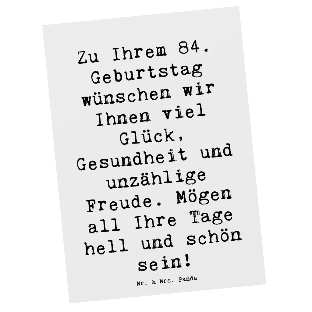 Postkarte Spruch 84. Geburtstag Glückwünsche Postkarte, Karte, Geschenkkarte, Grußkarte, Einladung, Ansichtskarte, Geburtstagskarte, Einladungskarte, Dankeskarte, Ansichtskarten, Einladung Geburtstag, Einladungskarten Geburtstag, Geburtstag, Geburtstagsgeschenk, Geschenk