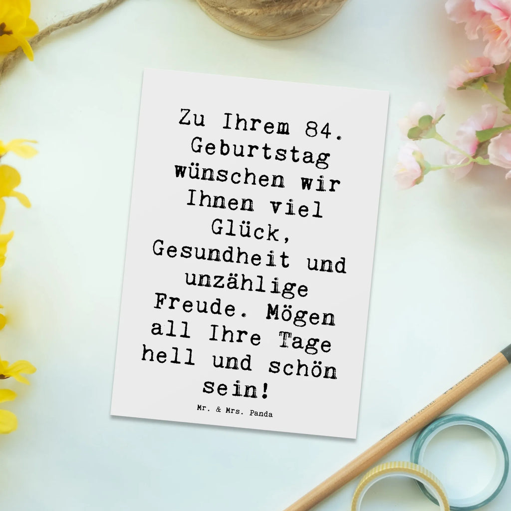 Postkarte Spruch 84. Geburtstag Glückwünsche Postkarte, Karte, Geschenkkarte, Grußkarte, Einladung, Ansichtskarte, Geburtstagskarte, Einladungskarte, Dankeskarte, Ansichtskarten, Einladung Geburtstag, Einladungskarten Geburtstag, Geburtstag, Geburtstagsgeschenk, Geschenk