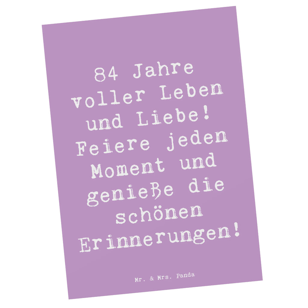 Postkarte Spruch 84. Geburtstag Leben und Liebe Postkarte, Karte, Geschenkkarte, Grußkarte, Einladung, Ansichtskarte, Geburtstagskarte, Einladungskarte, Dankeskarte, Ansichtskarten, Einladung Geburtstag, Einladungskarten Geburtstag, Geburtstag, Geburtstagsgeschenk, Geschenk