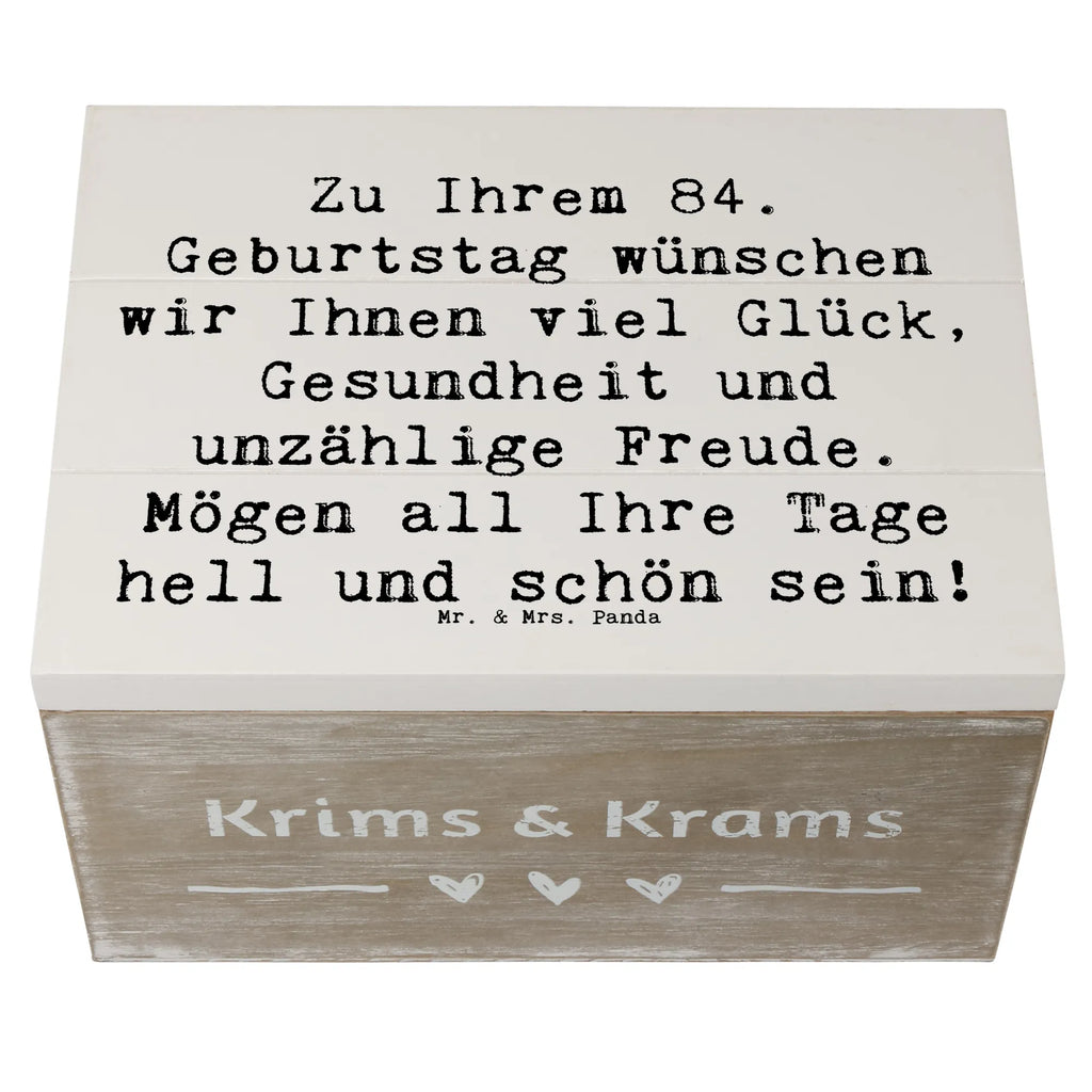 Holzkiste Spruch 84. Geburtstag Glückwünsche Holzkiste, Kiste, Schatzkiste, Truhe, Schatulle, XXL, Erinnerungsbox, Erinnerungskiste, Dekokiste, Aufbewahrungsbox, Geschenkbox, Geschenkdose, Geburtstag, Geburtstagsgeschenk, Geschenk