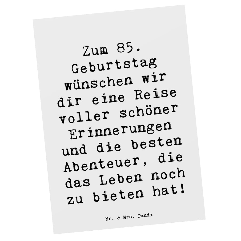 Postkarte Spruch 85. Geburtstag Postkarte, Karte, Geschenkkarte, Grußkarte, Einladung, Ansichtskarte, Geburtstagskarte, Einladungskarte, Dankeskarte, Ansichtskarten, Einladung Geburtstag, Einladungskarten Geburtstag, Geburtstag, Geburtstagsgeschenk, Geschenk