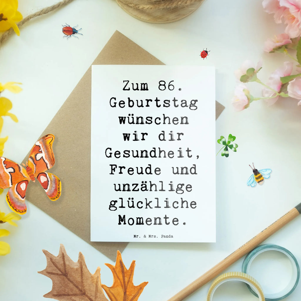 Grußkarte Spruch 86. Geburtstag Wünsche Grußkarte, Klappkarte, Einladungskarte, Glückwunschkarte, Hochzeitskarte, Geburtstagskarte, Karte, Ansichtskarten, Geburtstag, Geburtstagsgeschenk, Geschenk