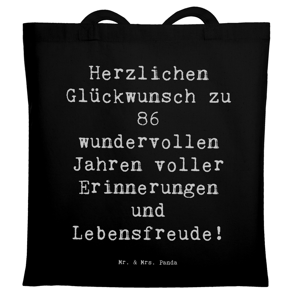 Tragetasche Spruch 86. Geburtstag Beuteltasche, Beutel, Einkaufstasche, Jutebeutel, Stoffbeutel, Tasche, Shopper, Umhängetasche, Strandtasche, Schultertasche, Stofftasche, Tragetasche, Badetasche, Jutetasche, Einkaufstüte, Laptoptasche, Geburtstag, Geburtstagsgeschenk, Geschenk