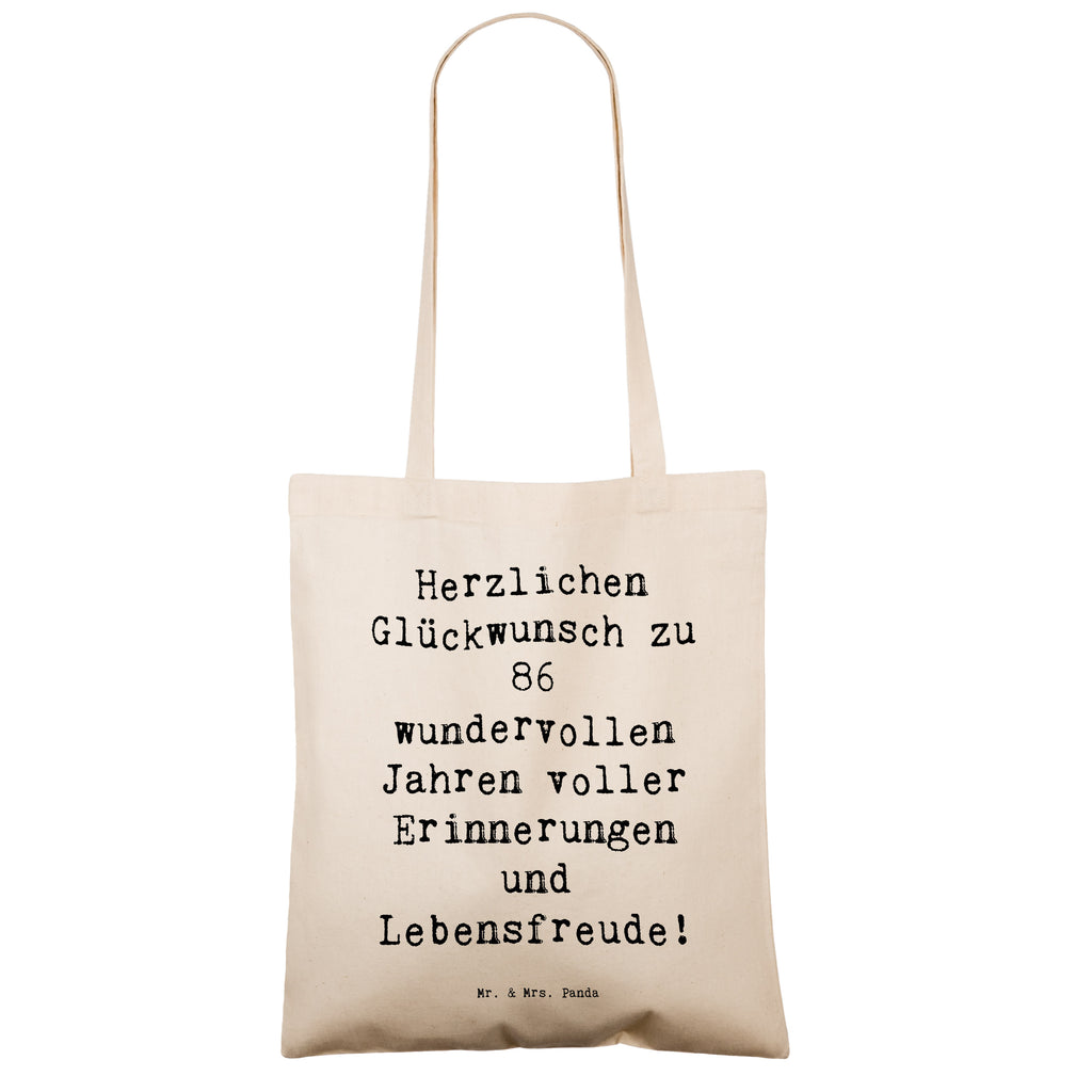 Tragetasche Spruch 86. Geburtstag Beuteltasche, Beutel, Einkaufstasche, Jutebeutel, Stoffbeutel, Tasche, Shopper, Umhängetasche, Strandtasche, Schultertasche, Stofftasche, Tragetasche, Badetasche, Jutetasche, Einkaufstüte, Laptoptasche, Geburtstag, Geburtstagsgeschenk, Geschenk