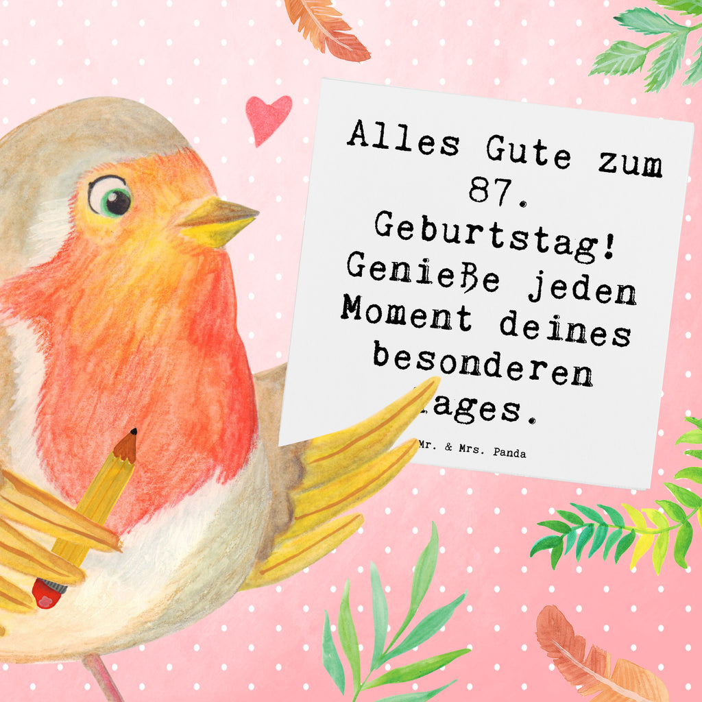 Deluxe Karte Spruch 87. Geburtstag Karte, Grußkarte, Klappkarte, Einladungskarte, Glückwunschkarte, Hochzeitskarte, Geburtstagskarte, Hochwertige Grußkarte, Hochwertige Klappkarte, Geburtstag, Geburtstagsgeschenk, Geschenk