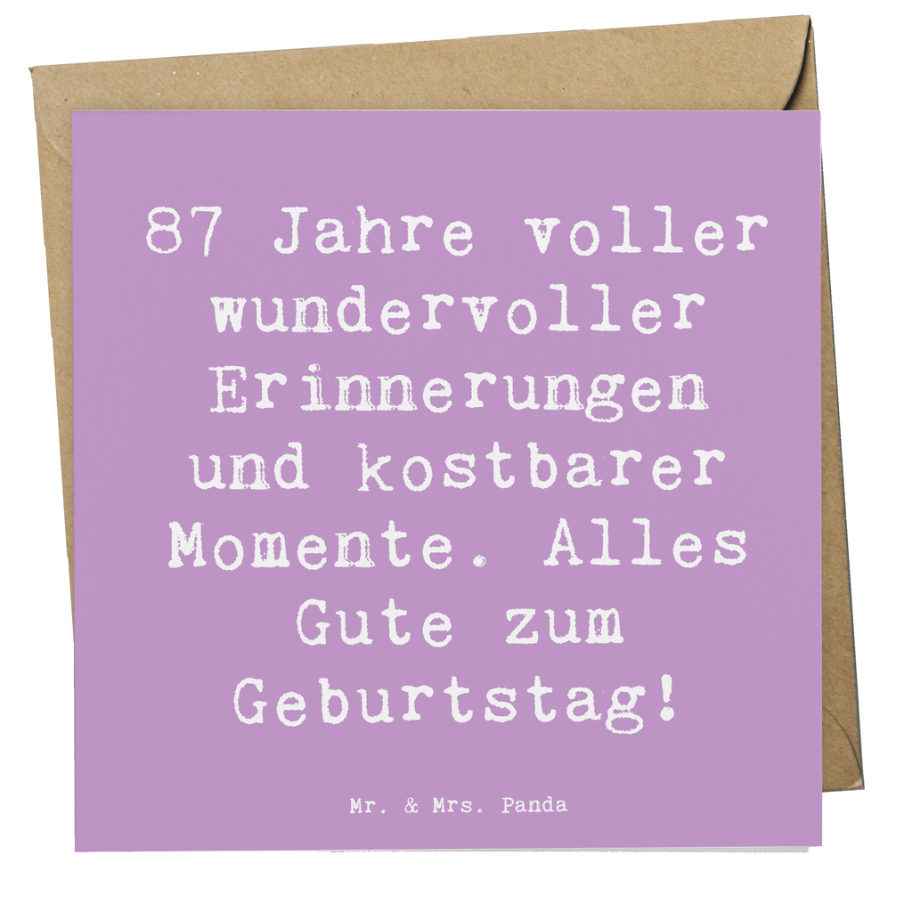 Deluxe Karte Spruch 87. Geburtstag Freude Karte, Grußkarte, Klappkarte, Einladungskarte, Glückwunschkarte, Hochzeitskarte, Geburtstagskarte, Hochwertige Grußkarte, Hochwertige Klappkarte, Geburtstag, Geburtstagsgeschenk, Geschenk