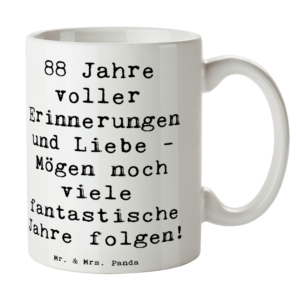 Tasse Spruch 88. Geburtstag Erinnerungen Tasse, Kaffeetasse, Teetasse, Becher, Kaffeebecher, Teebecher, Keramiktasse, Porzellantasse, Büro Tasse, Geschenk Tasse, Tasse Sprüche, Tasse Motive, Kaffeetassen, Tasse bedrucken, Designer Tasse, Cappuccino Tassen, Schöne Teetassen, Geburtstag, Geburtstagsgeschenk, Geschenk