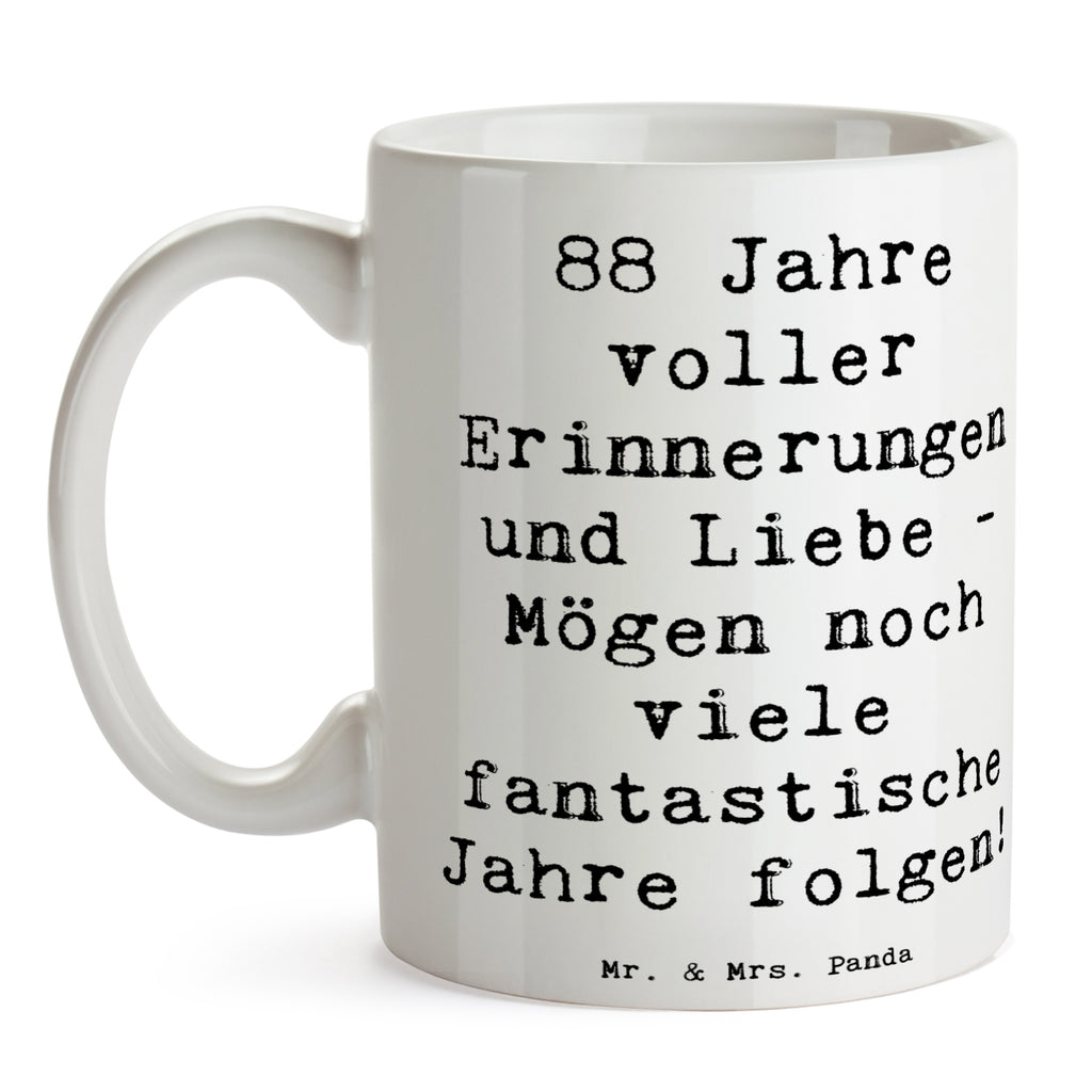 Tasse Spruch 88. Geburtstag Erinnerungen Tasse, Kaffeetasse, Teetasse, Becher, Kaffeebecher, Teebecher, Keramiktasse, Porzellantasse, Büro Tasse, Geschenk Tasse, Tasse Sprüche, Tasse Motive, Kaffeetassen, Tasse bedrucken, Designer Tasse, Cappuccino Tassen, Schöne Teetassen, Geburtstag, Geburtstagsgeschenk, Geschenk