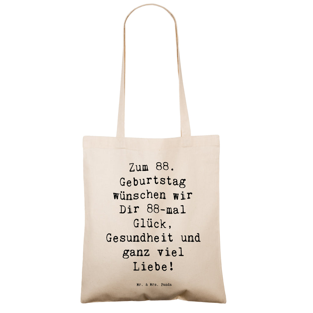 Tragetasche Spruch 88. Geburtstag Glückwünsche Beuteltasche, Beutel, Einkaufstasche, Jutebeutel, Stoffbeutel, Tasche, Shopper, Umhängetasche, Strandtasche, Schultertasche, Stofftasche, Tragetasche, Badetasche, Jutetasche, Einkaufstüte, Laptoptasche, Geburtstag, Geburtstagsgeschenk, Geschenk