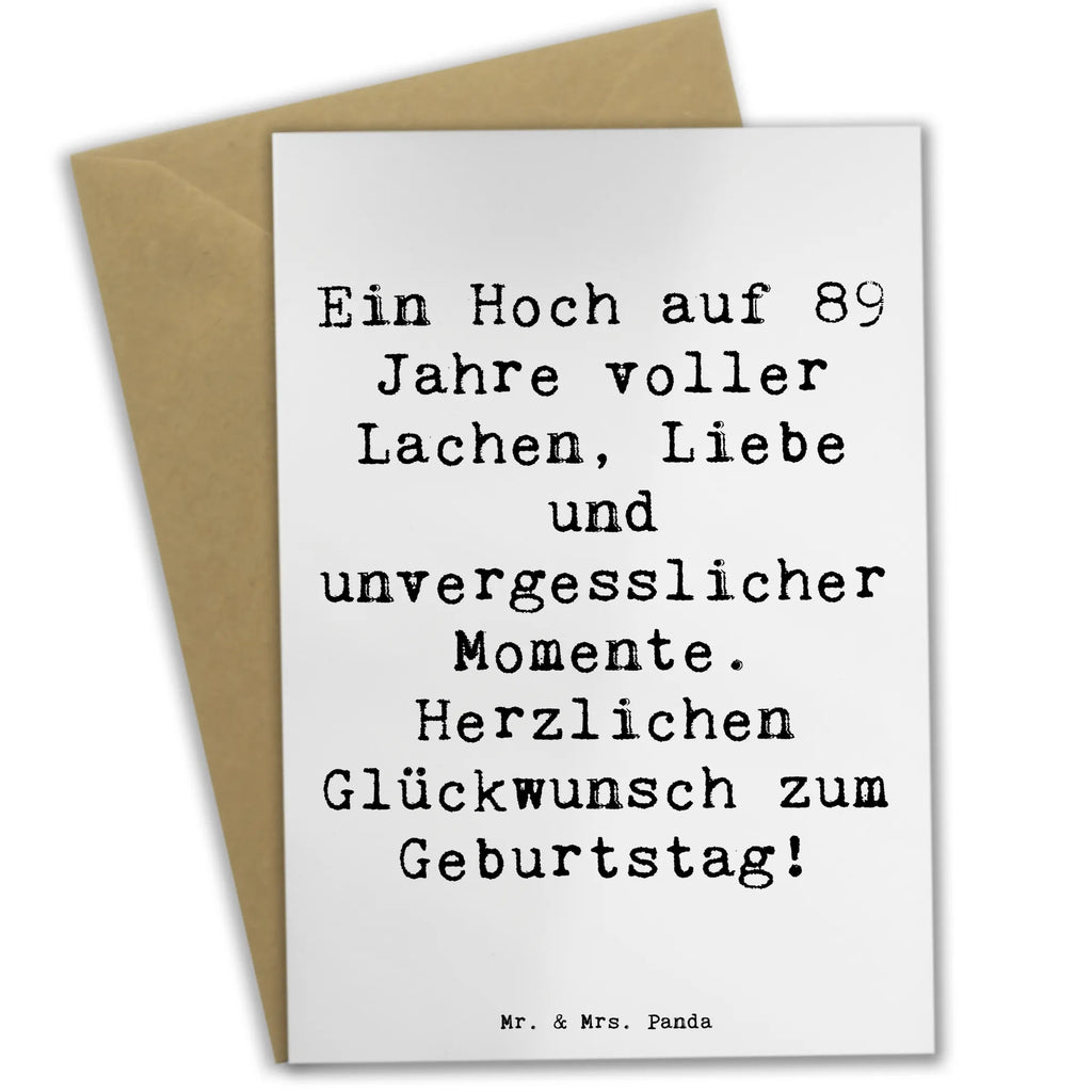 Grußkarte Spruch 89. Geburtstag Grußkarte, Klappkarte, Einladungskarte, Glückwunschkarte, Hochzeitskarte, Geburtstagskarte, Karte, Ansichtskarten, Geburtstag, Geburtstagsgeschenk, Geschenk