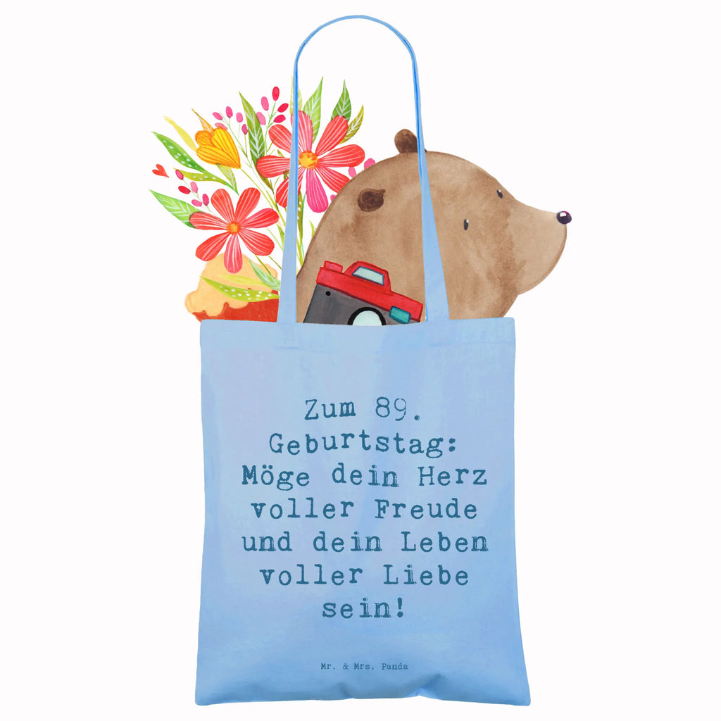 Tragetasche Spruch 89. Geburtstag Freude Beuteltasche, Beutel, Einkaufstasche, Jutebeutel, Stoffbeutel, Tasche, Shopper, Umhängetasche, Strandtasche, Schultertasche, Stofftasche, Tragetasche, Badetasche, Jutetasche, Einkaufstüte, Laptoptasche, Geburtstag, Geburtstagsgeschenk, Geschenk