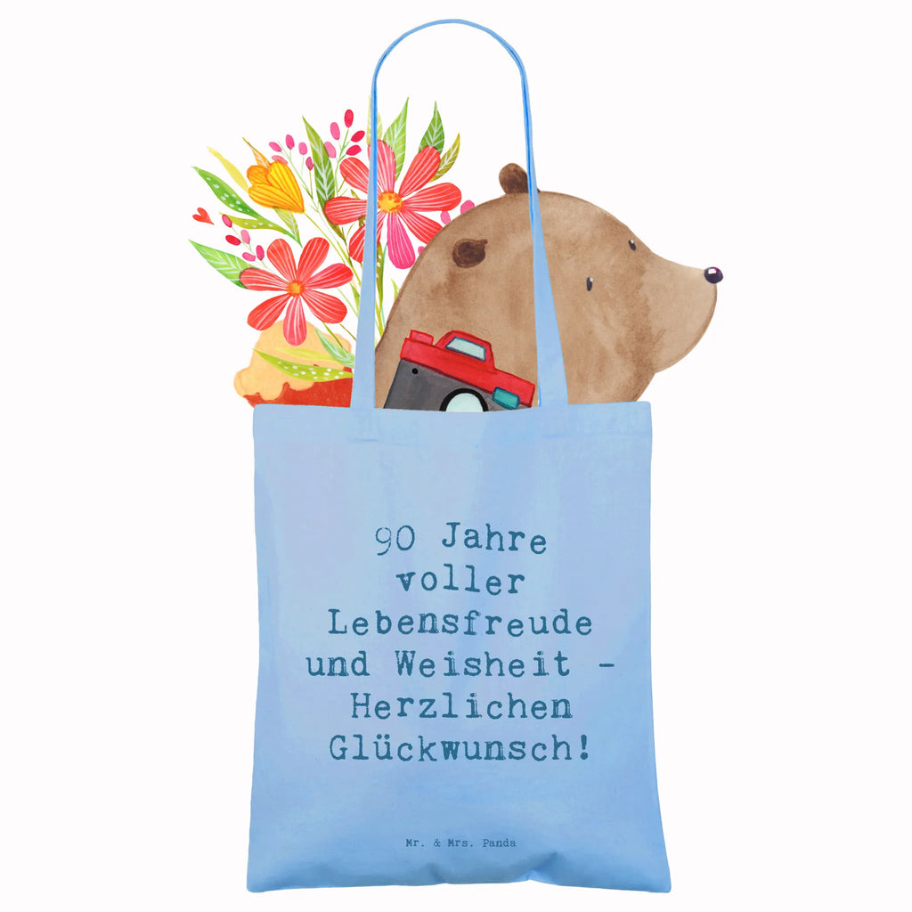 Tragetasche Spruch 90. Geburtstag Lebensfreude Beuteltasche, Beutel, Einkaufstasche, Jutebeutel, Stoffbeutel, Tasche, Shopper, Umhängetasche, Strandtasche, Schultertasche, Stofftasche, Tragetasche, Badetasche, Jutetasche, Einkaufstüte, Laptoptasche, Geburtstag, Geburtstagsgeschenk, Geschenk