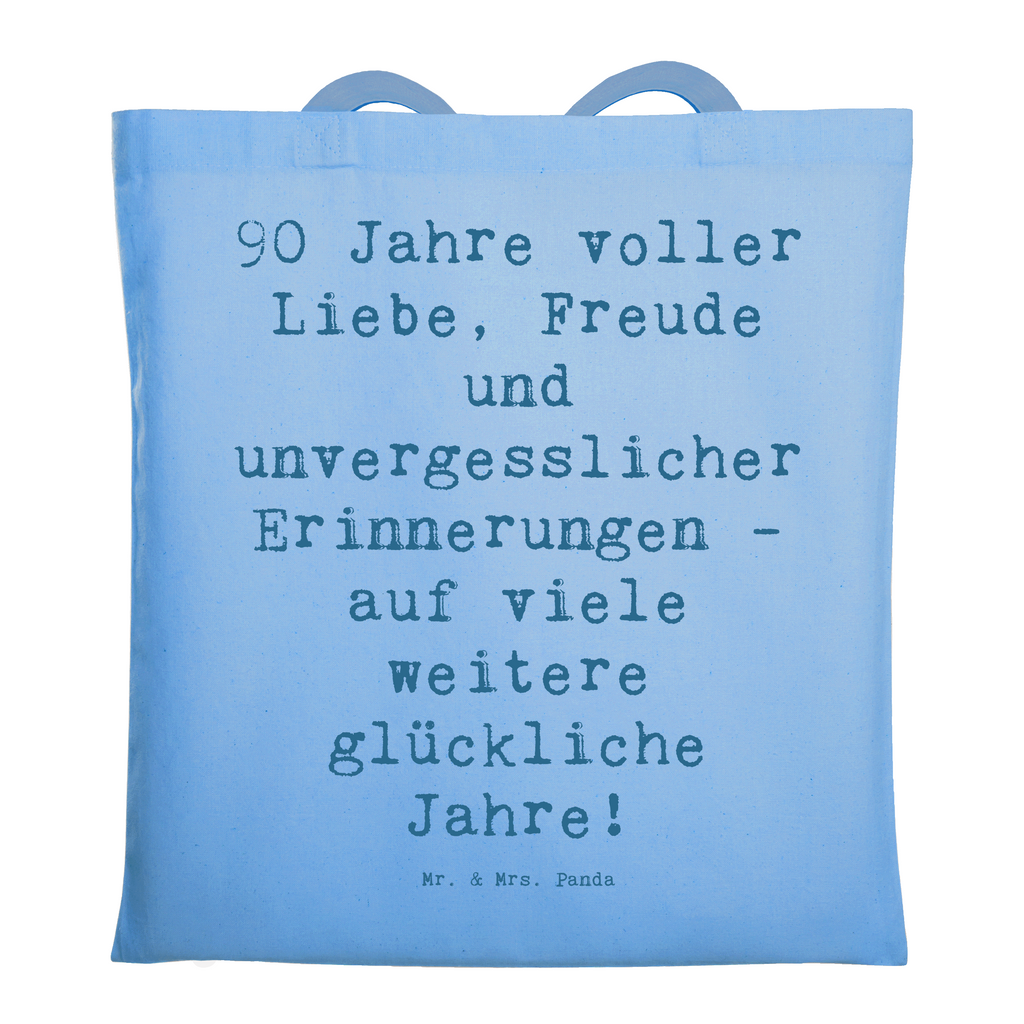 Tragetasche Spruch 90. Geburtstag Liebe Freude Beuteltasche, Beutel, Einkaufstasche, Jutebeutel, Stoffbeutel, Tasche, Shopper, Umhängetasche, Strandtasche, Schultertasche, Stofftasche, Tragetasche, Badetasche, Jutetasche, Einkaufstüte, Laptoptasche, Geburtstag, Geburtstagsgeschenk, Geschenk