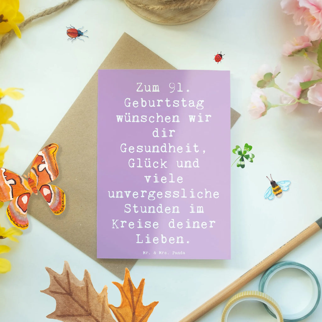 Grußkarte Spruch 91. Geburtstag Wünsche Grußkarte, Klappkarte, Einladungskarte, Glückwunschkarte, Hochzeitskarte, Geburtstagskarte, Karte, Ansichtskarten, Geburtstag, Geburtstagsgeschenk, Geschenk