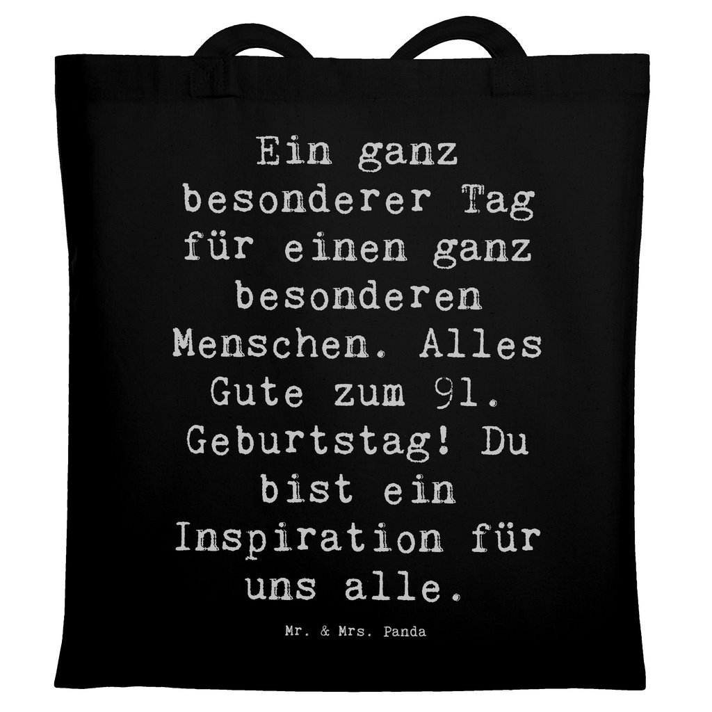 Tragetasche Spruch 91. Geburtstag Beuteltasche, Beutel, Einkaufstasche, Jutebeutel, Stoffbeutel, Tasche, Shopper, Umhängetasche, Strandtasche, Schultertasche, Stofftasche, Tragetasche, Badetasche, Jutetasche, Einkaufstüte, Laptoptasche, Geburtstag, Geburtstagsgeschenk, Geschenk