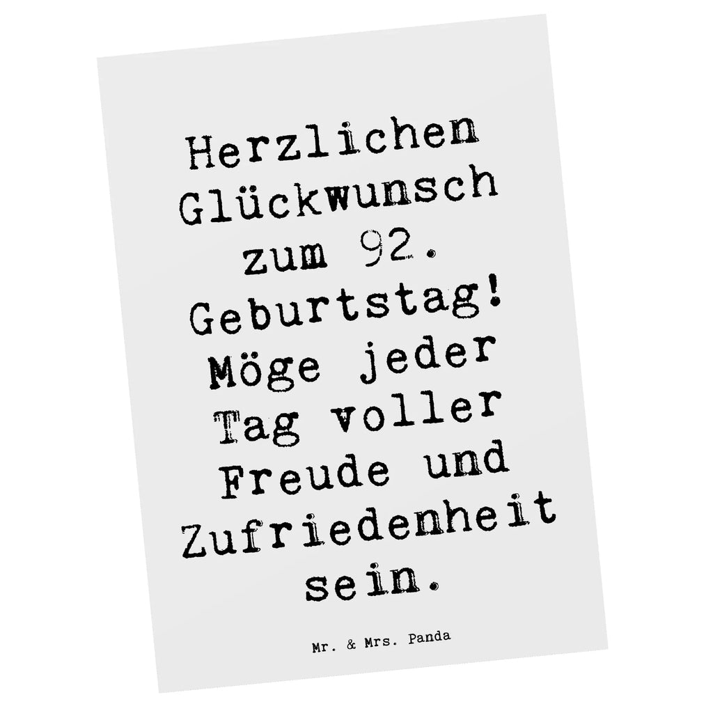 Postkarte Spruch 92. Geburtstag Freude Postkarte, Karte, Geschenkkarte, Grußkarte, Einladung, Ansichtskarte, Geburtstagskarte, Einladungskarte, Dankeskarte, Ansichtskarten, Einladung Geburtstag, Einladungskarten Geburtstag, Geburtstag, Geburtstagsgeschenk, Geschenk