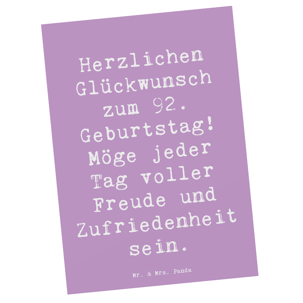 Postkarte Spruch 92. Geburtstag Freude Postkarte, Karte, Geschenkkarte, Grußkarte, Einladung, Ansichtskarte, Geburtstagskarte, Einladungskarte, Dankeskarte, Ansichtskarten, Einladung Geburtstag, Einladungskarten Geburtstag, Geburtstag, Geburtstagsgeschenk, Geschenk