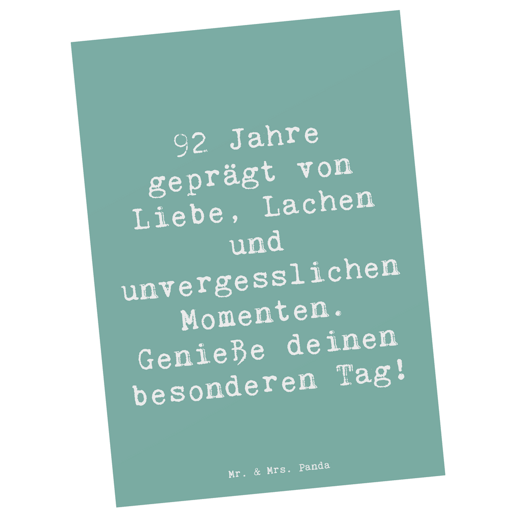 Postkarte Spruch 92. Geburtstag Postkarte, Karte, Geschenkkarte, Grußkarte, Einladung, Ansichtskarte, Geburtstagskarte, Einladungskarte, Dankeskarte, Ansichtskarten, Einladung Geburtstag, Einladungskarten Geburtstag, Geburtstag, Geburtstagsgeschenk, Geschenk