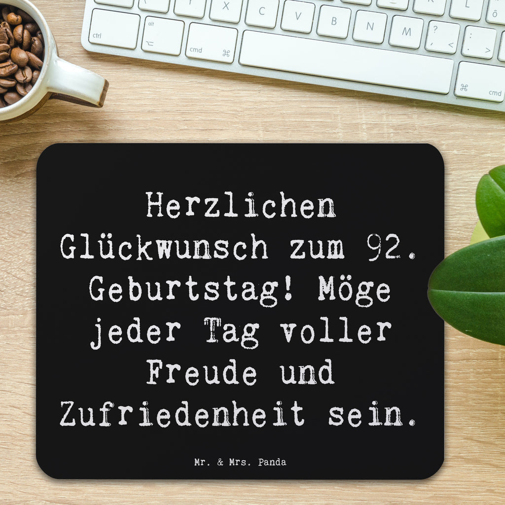 Mauspad Spruch 92. Geburtstag Freude Mousepad, Computer zubehör, Büroausstattung, PC Zubehör, Arbeitszimmer, Mauspad, Einzigartiges Mauspad, Designer Mauspad, Mausunterlage, Mauspad Büro, Geburtstag, Geburtstagsgeschenk, Geschenk