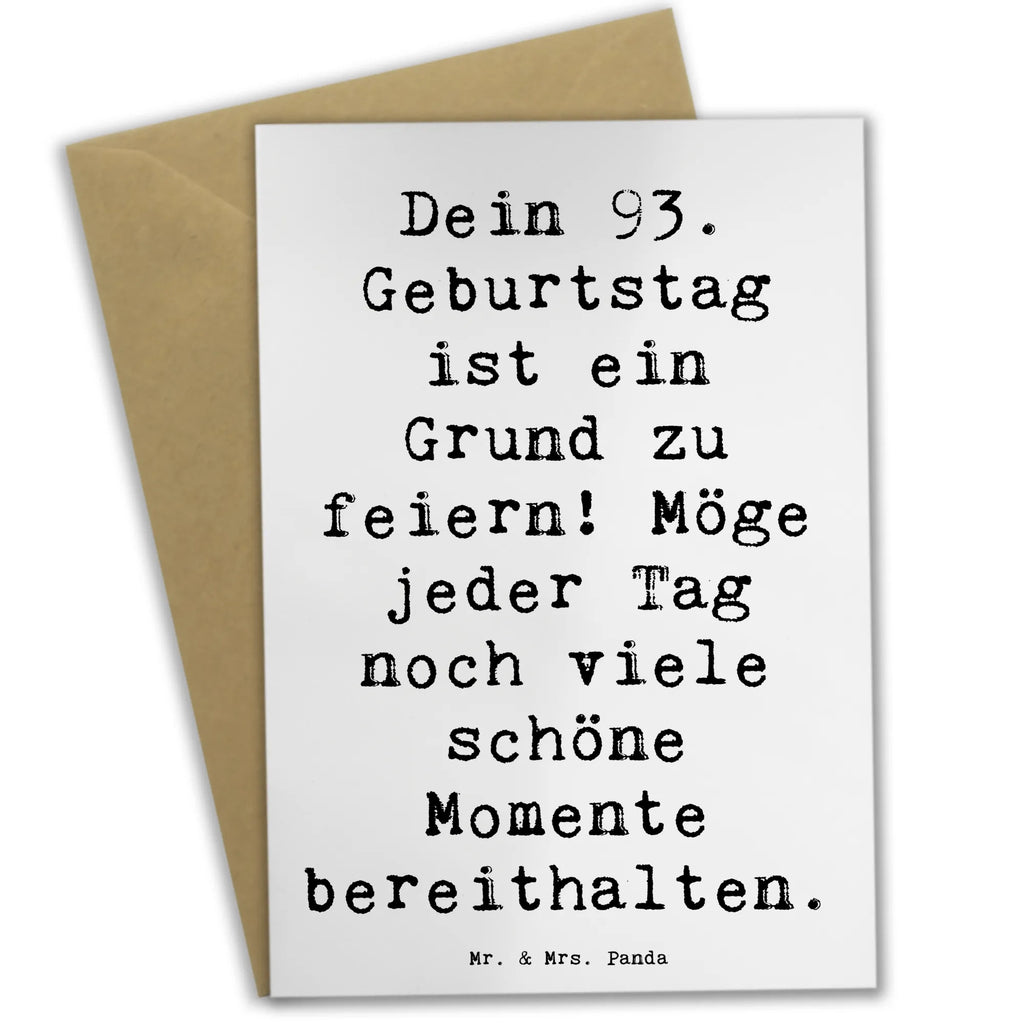 Grußkarte Spruch 93. Geburtstag Freude Grußkarte, Klappkarte, Einladungskarte, Glückwunschkarte, Hochzeitskarte, Geburtstagskarte, Karte, Ansichtskarten, Geburtstag, Geburtstagsgeschenk, Geschenk