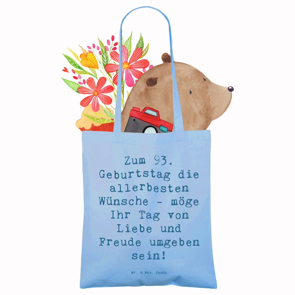 Tragetasche Spruch 93. Geburtstag Wünsche Beuteltasche, Beutel, Einkaufstasche, Jutebeutel, Stoffbeutel, Tasche, Shopper, Umhängetasche, Strandtasche, Schultertasche, Stofftasche, Tragetasche, Badetasche, Jutetasche, Einkaufstüte, Laptoptasche, Geburtstag, Geburtstagsgeschenk, Geschenk